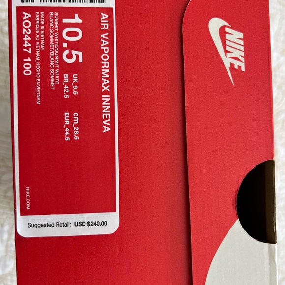 Nike Air Vapormax Inneva woven men’s sz 10.5 in original box never worn - Picture 7 of 8